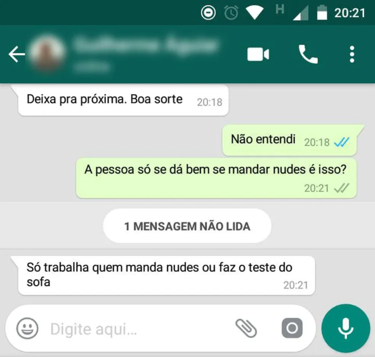 Fiquei Abalada Estava Precisando Do Emprego Diz Mulher Que Recebeu Pedido De Nude Ao Se